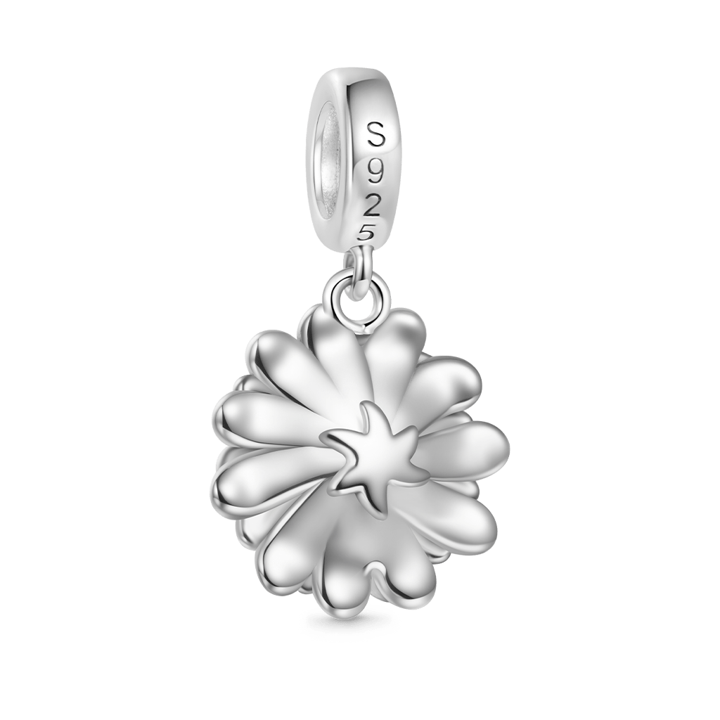 Gnoce Double Sunflower Pendant Dangle Charm_5