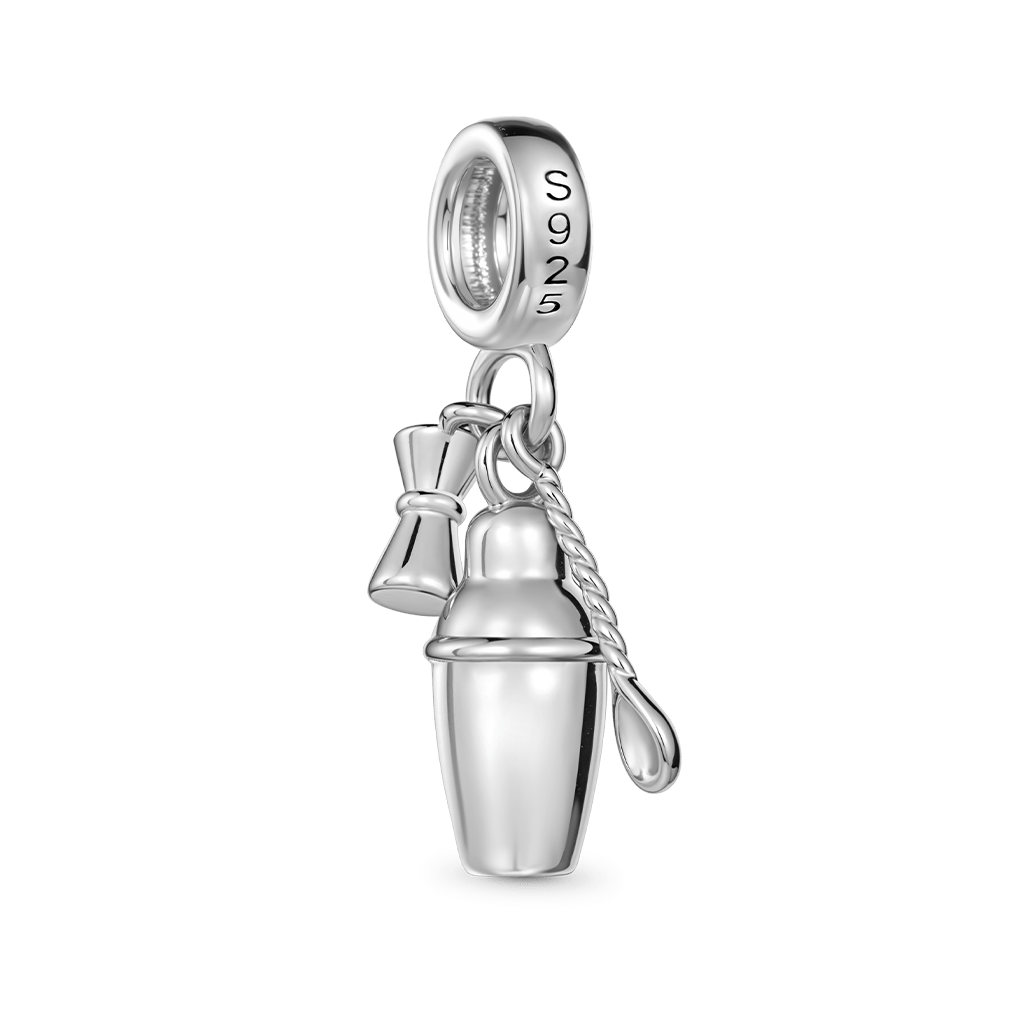 Gnoce Cocktail Shaker Suit Pendant Dangle Charm_5