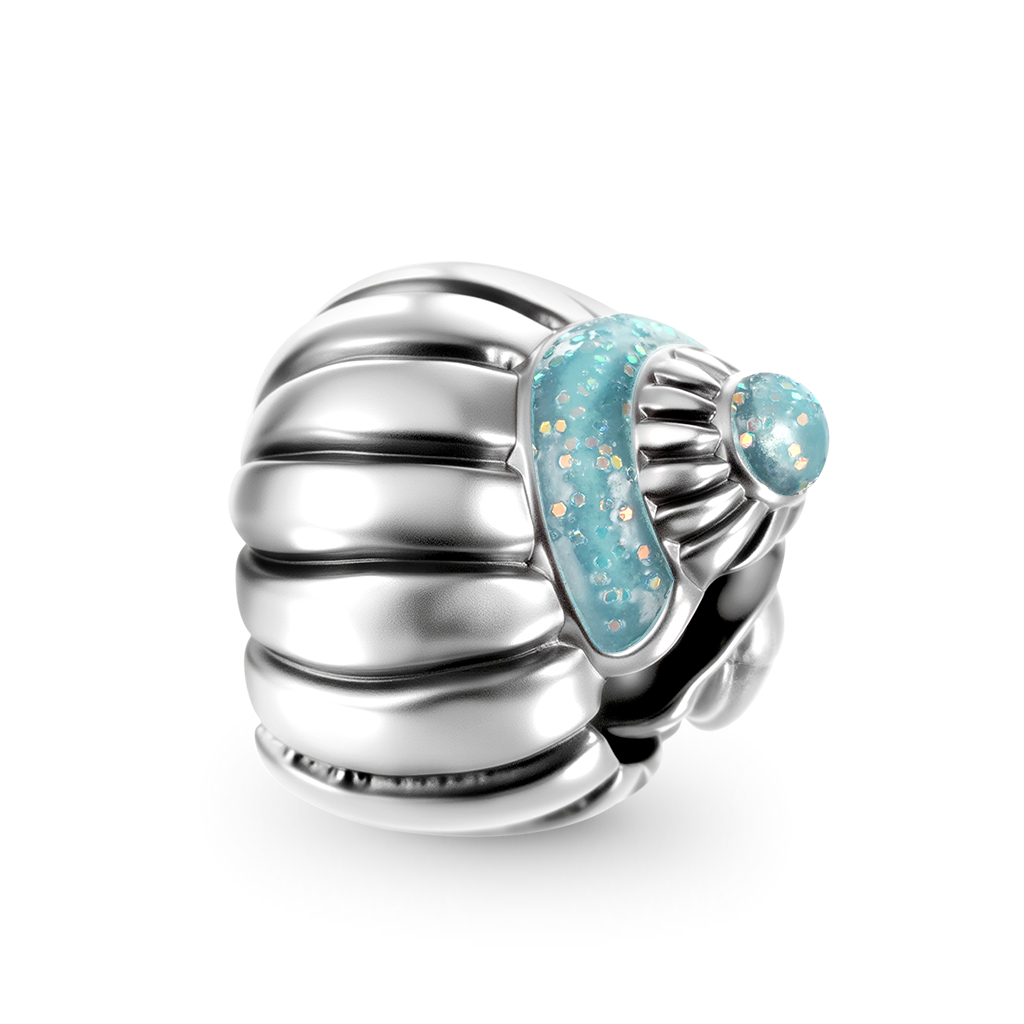 Gnoce Hermit Crab Glow-in-the-Dark Charm Platinum-plated Silver Blend_5