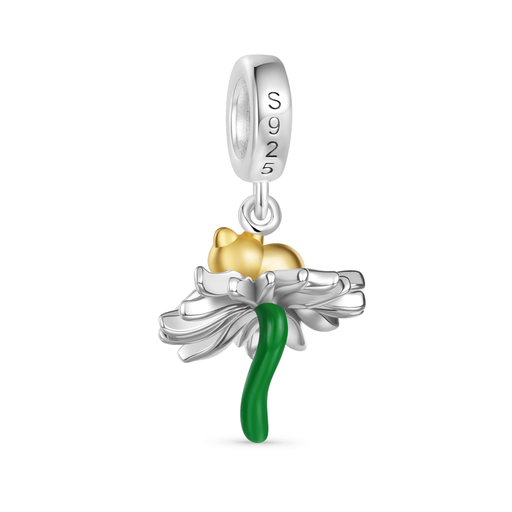 Gnoce The Cat in Daisy Charm Platinum-plated Silver Blend_5
