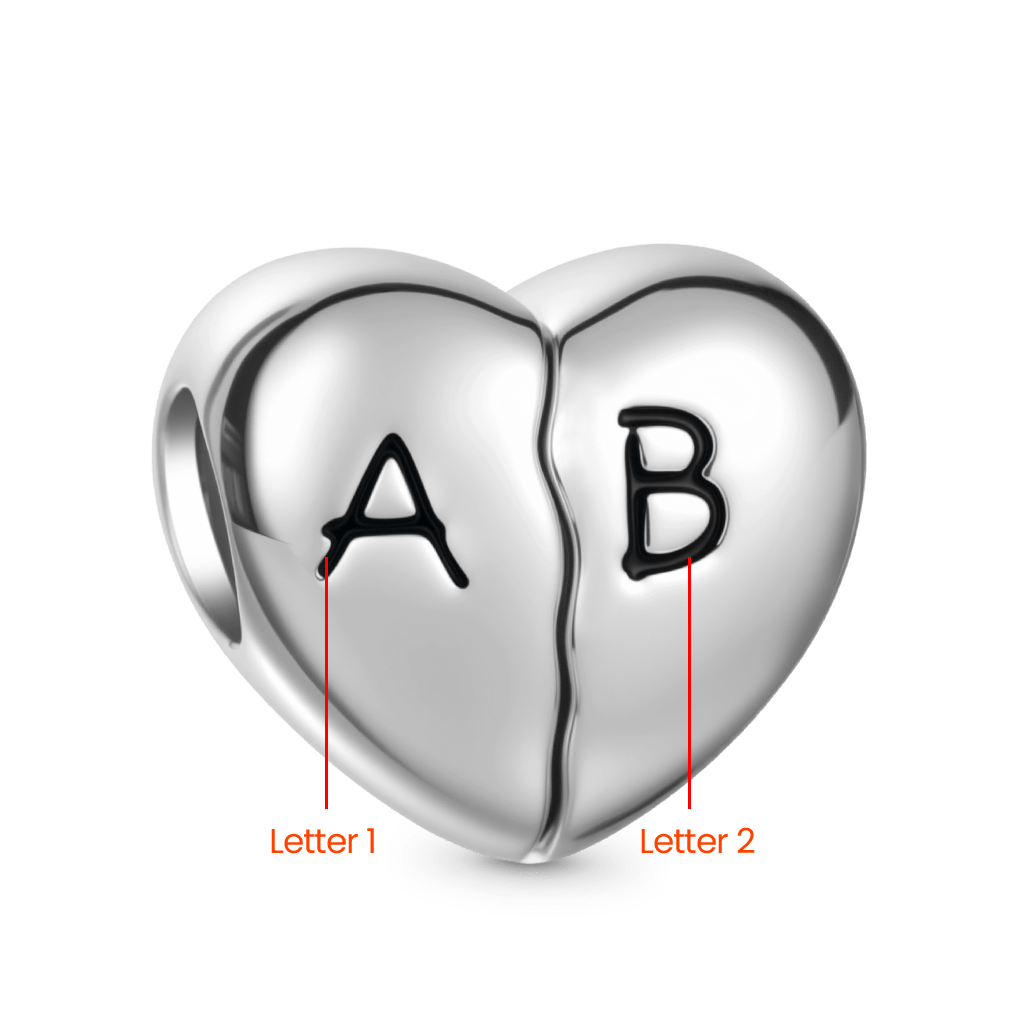 Gnoce Love Forever Heart Charm Platinum-plated Silver Blend_5