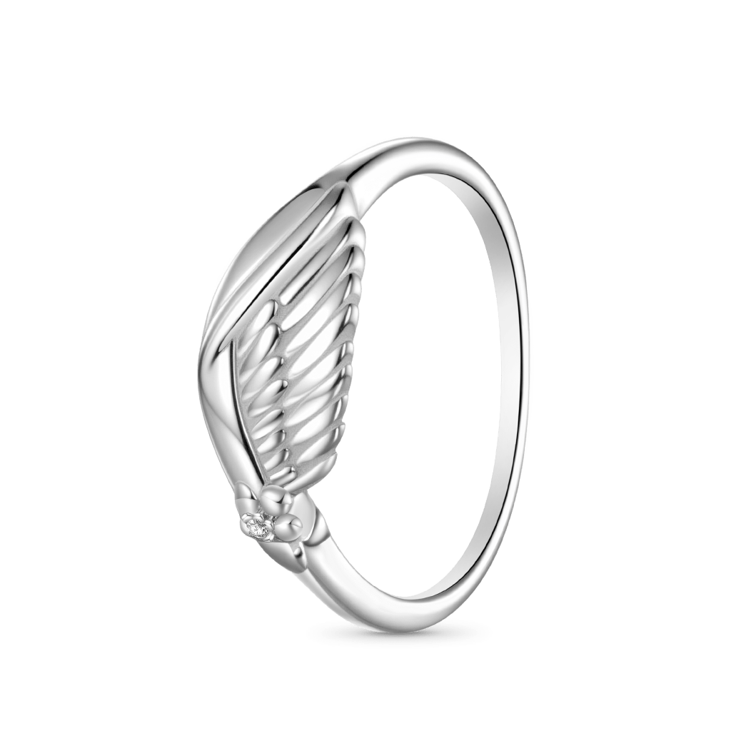 Gnoce Angel Wing Ring Platinum-plated Silver Blend_4