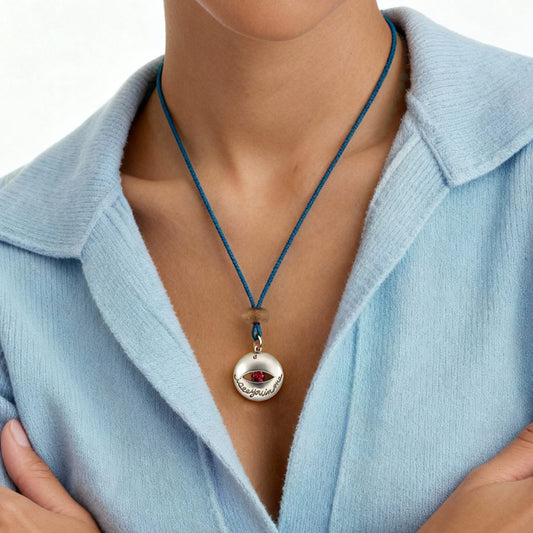 Gnoce "I See You In Me" Evil Eye Wishball Necklace_3