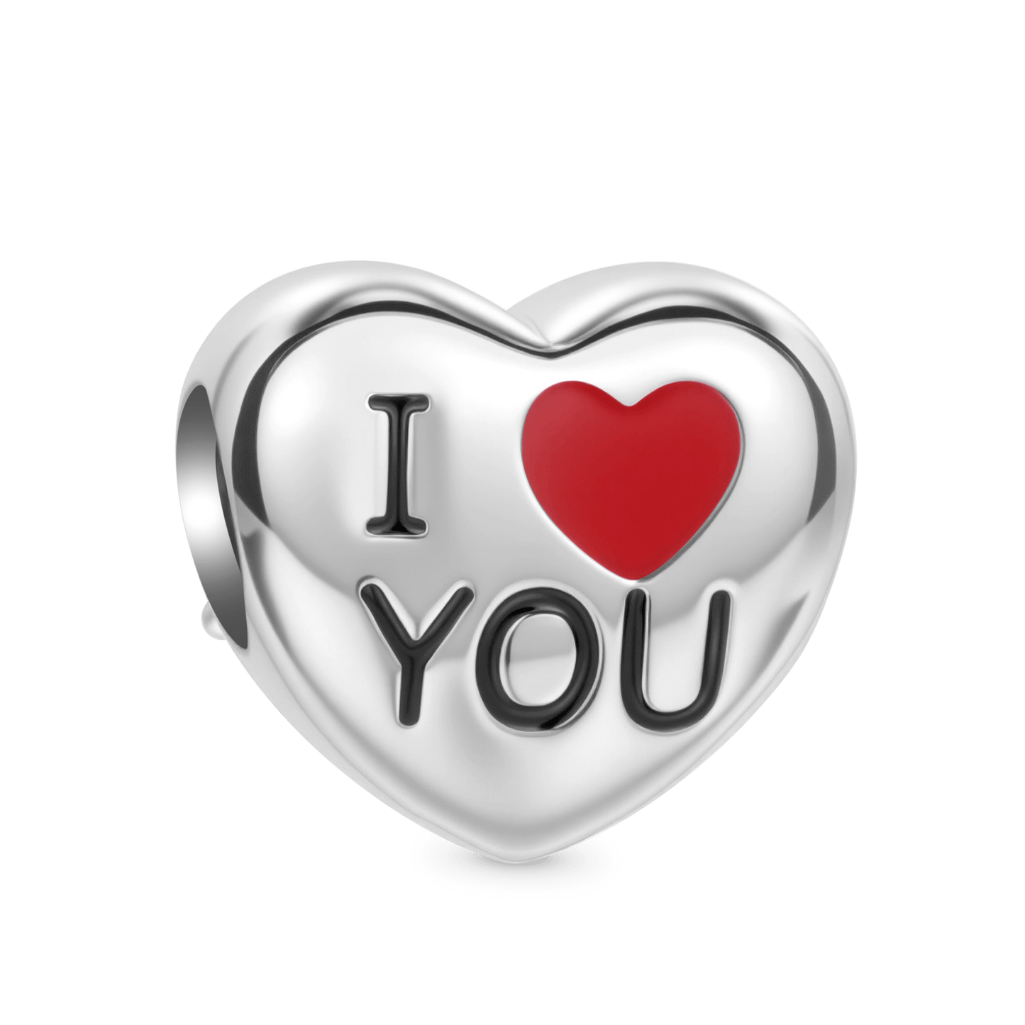 Gnoce Couple Heart Charm Platinum-plated Silver Blend_4