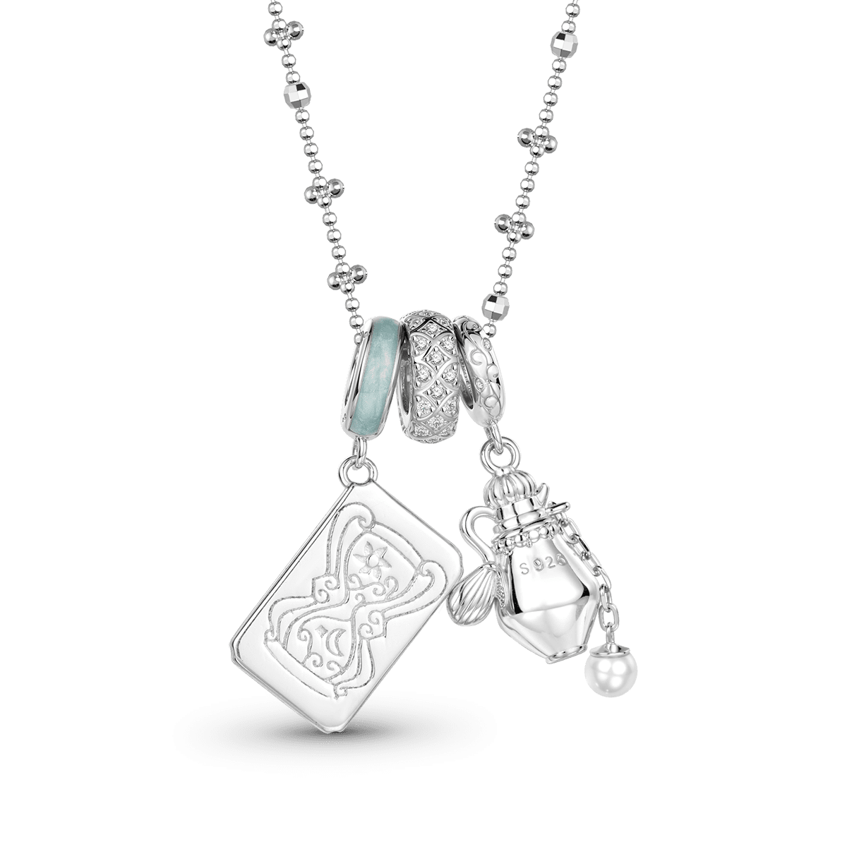 Gnoce The Star Tarot and Vintage Perfume Bottle Pendant Necklace Set_5