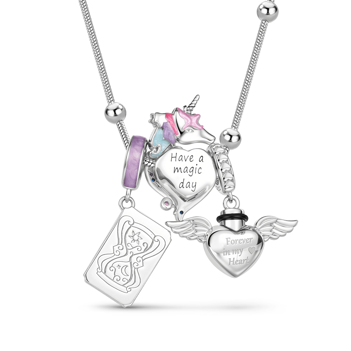 Gnoce Pet Cremation Urn and Purple Moon Tarot Pendant Necklace Set_5