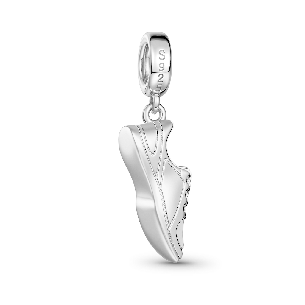 Gnoce Sports Running Shoe Charm Platinum-plated Silver Blend_5