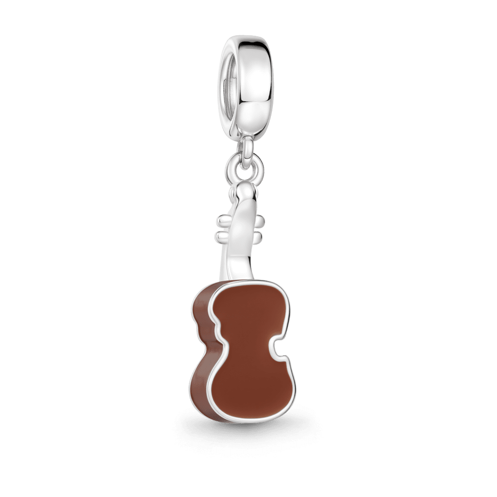Gnoce Violin Charm Platinum-plated Silver Blend_5