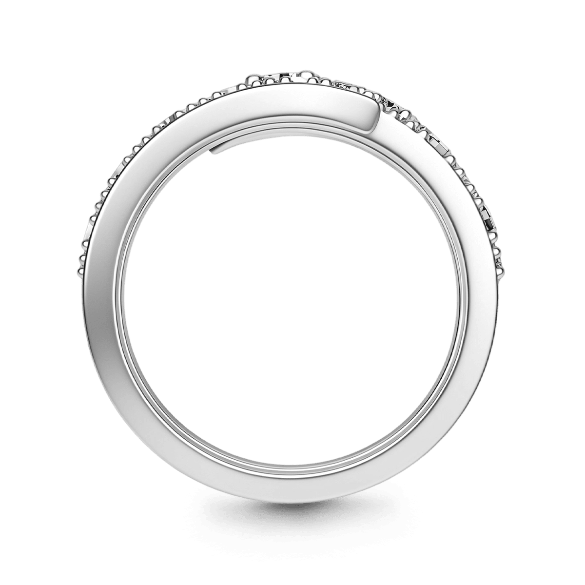 Gnoce Coiled Snake Wrap Ring Platinum-plated Silver Blend_6