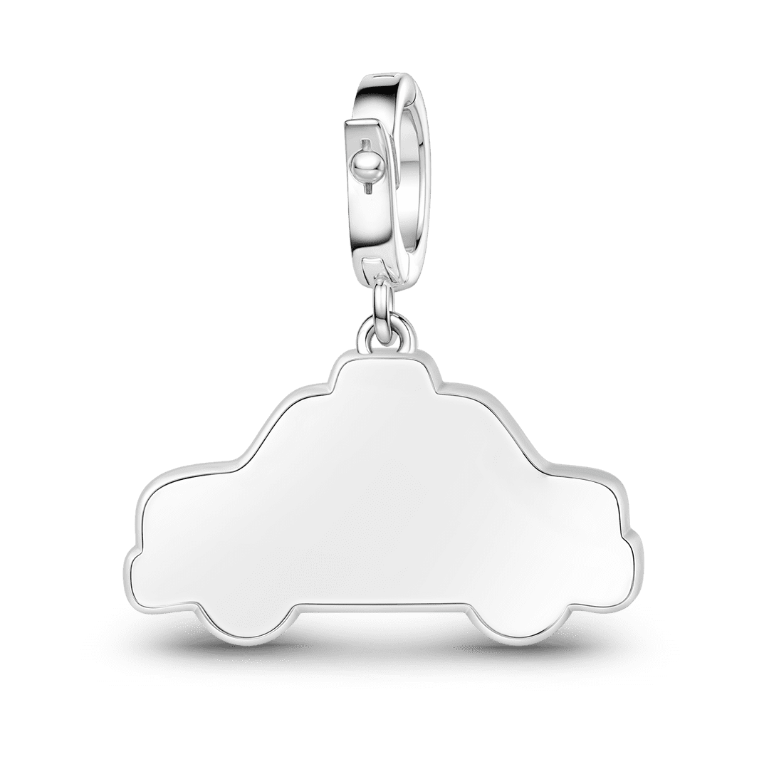 Gnoce Taxi Charm Platinum-plated Silver Blend_5