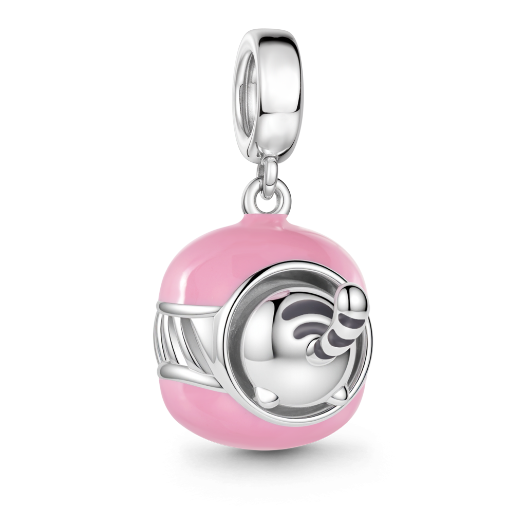 Gnoce Detachable Cat Macaron Charm Platinum-plated Silver Blend_6