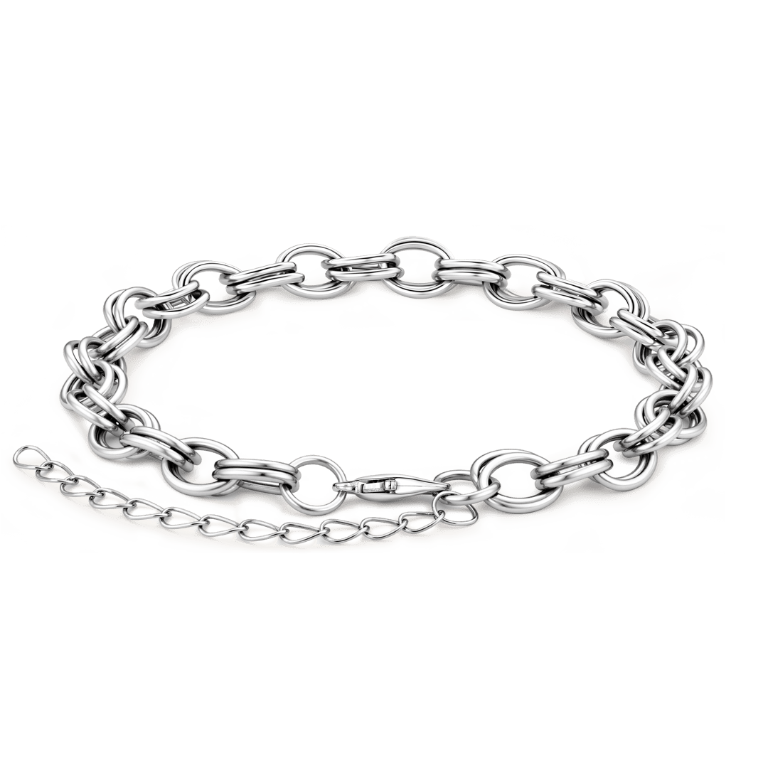 Gnoce Polished Rolo Chain Bracelet_4