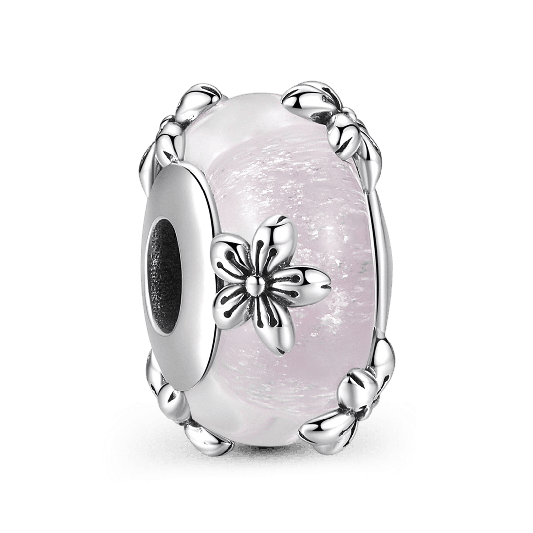 Gnoce Japanese-style Cherry Blossom Glass Beads 925 Sterling Silver_4