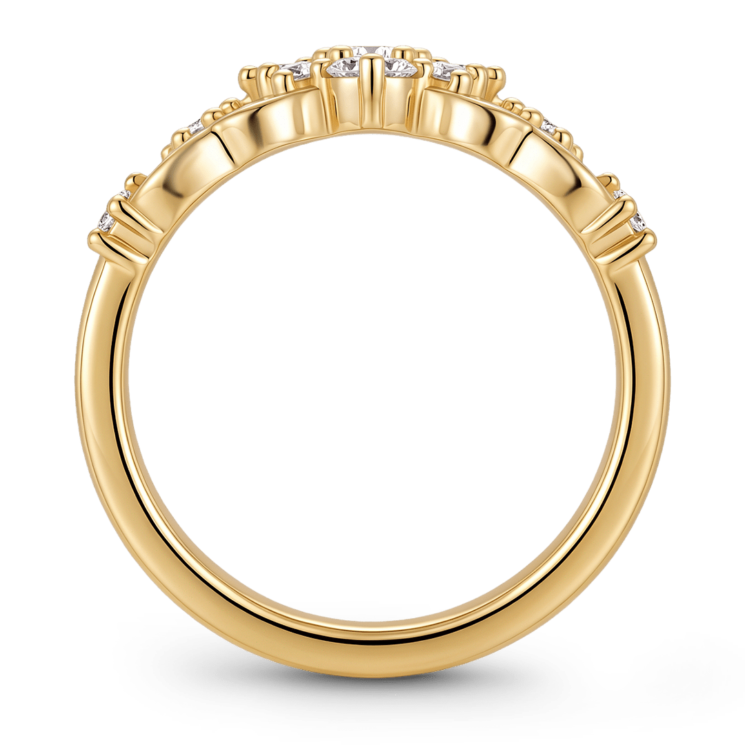 Gnoce Heart Shaped Filigree Bezel Vintage Ring Set_6