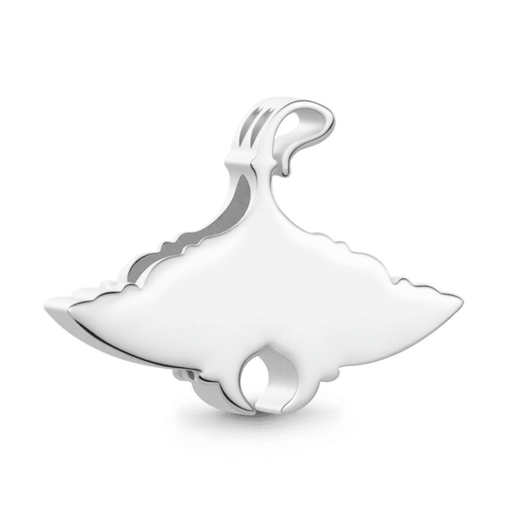 Gnoce Glow-in-the-dark Manta Ray Beads Platinum-plated Silver Blend_6