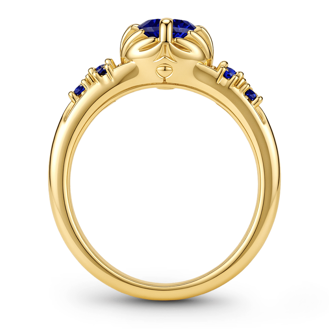 Gnoce Sword Heart Blue Sapphire Ring_6