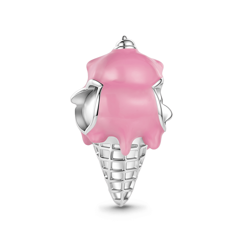 Gnoce Double Pig Ice Cream Beads Platinum-plated Silver Blend_5
