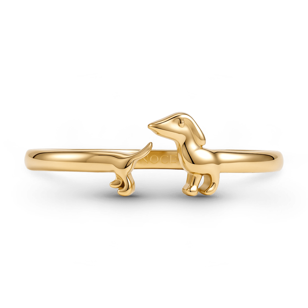 Gnoce Dachshund Dog Band Ring_6