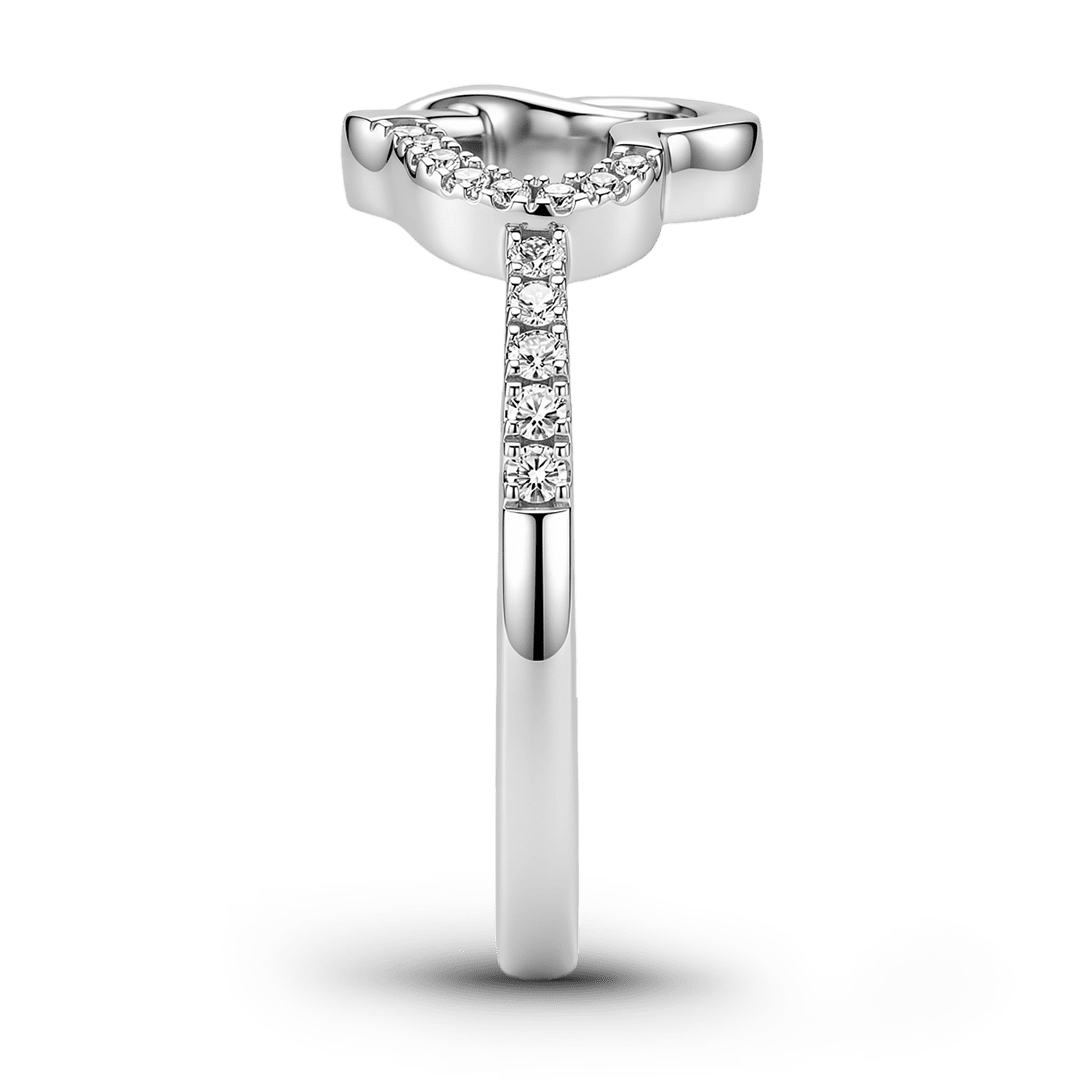 Gnoce Infinity HeartBand Ring Platinum-plated Silver Blend_6