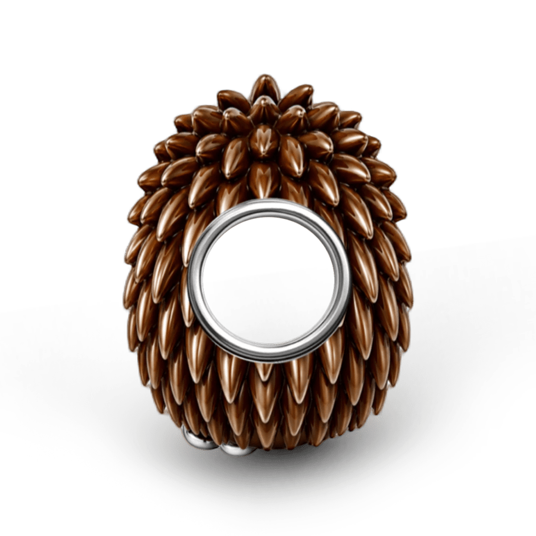 Gnoce Stay Sharp Hedgehog Charm Bead Platinum-plated Silver Blend_6