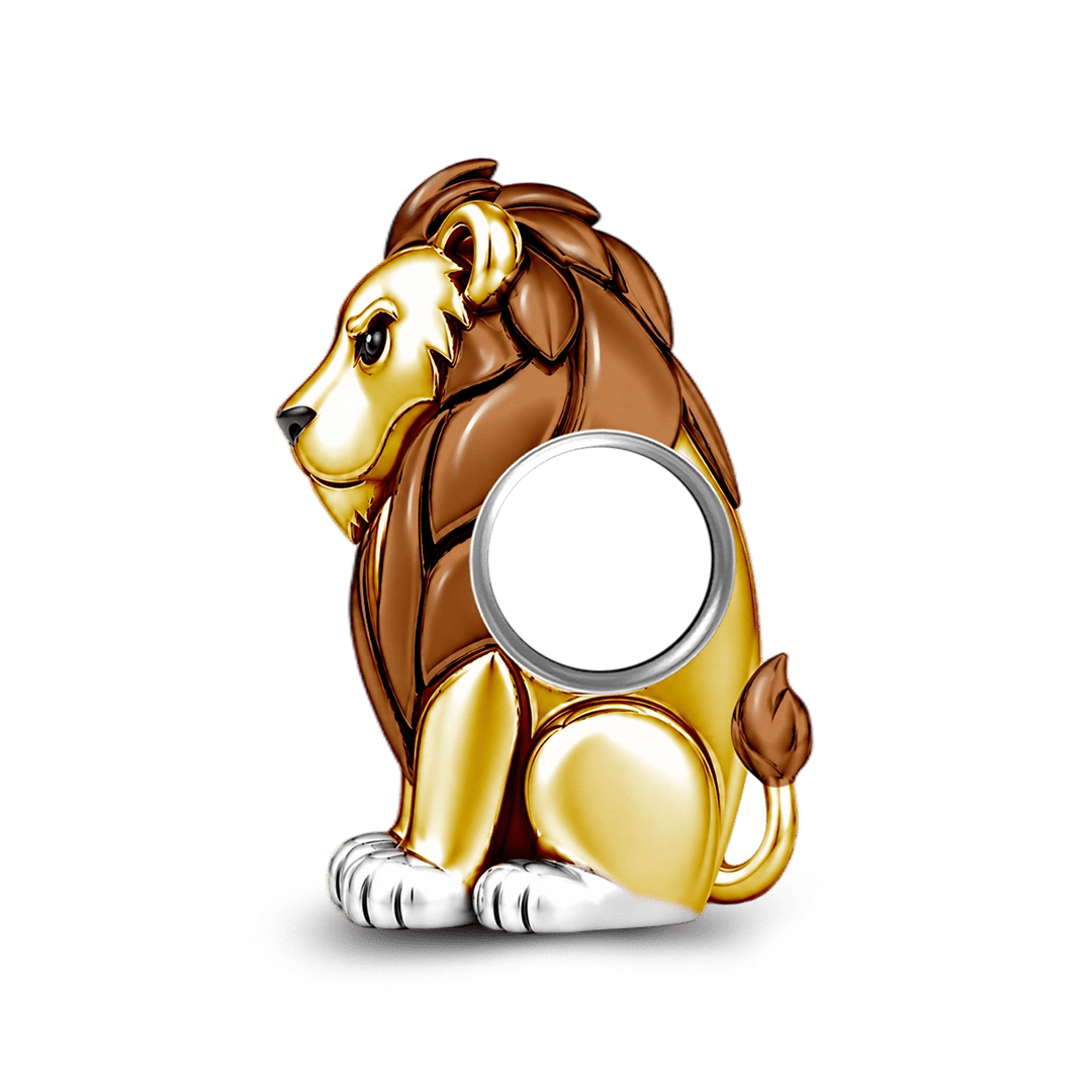 Gnoce Be Brave Lion Charm Bead Platinum-plated Silver Blend_6