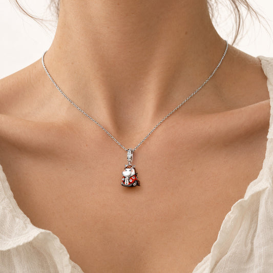 Gnoce Freedom Horse Guardian Clasp Dangle Charm Platinum-plated Silver Blend_3