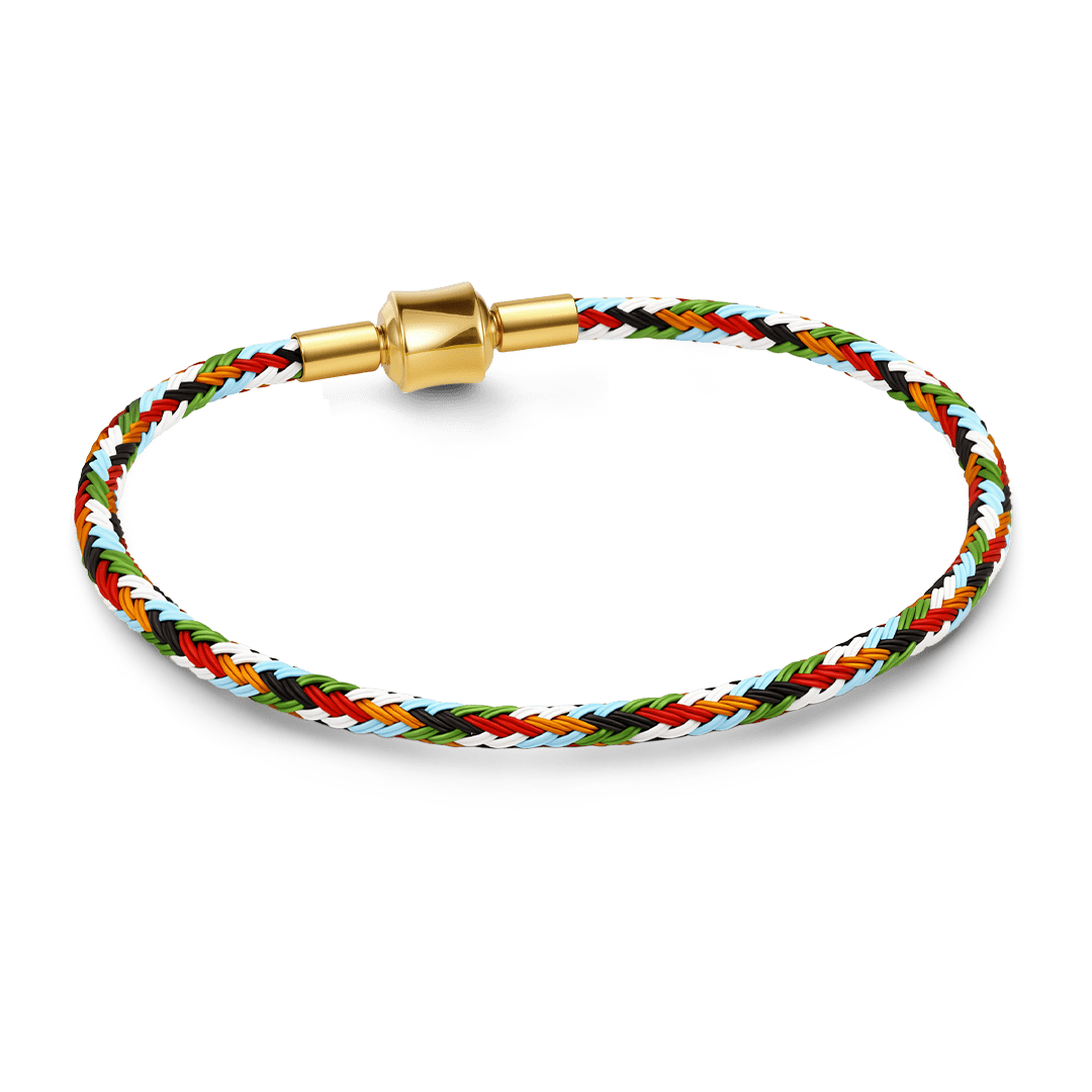 Gnoce 6‑Strand Mixed‑Color Round Snap‑Lock Basic Bracelet_4