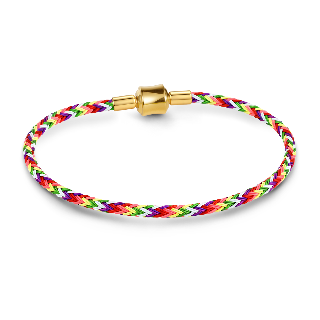 Gnoce Multicolor Round Snap‑Lock Basic Bracelet_4