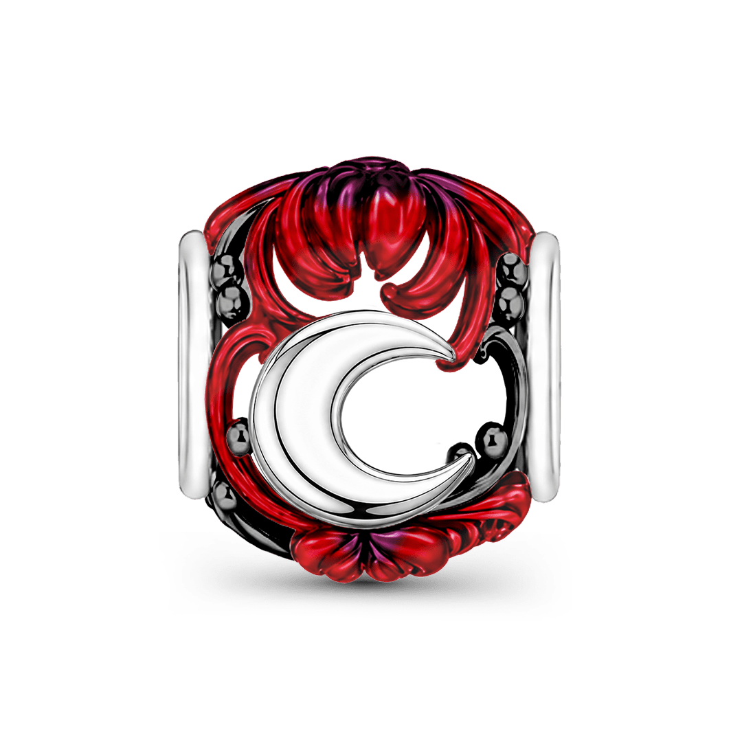 Gnoce Glow-in-the-dark Forbidden Red Spider Lily Bead Platinum-plated Silver Blend_7