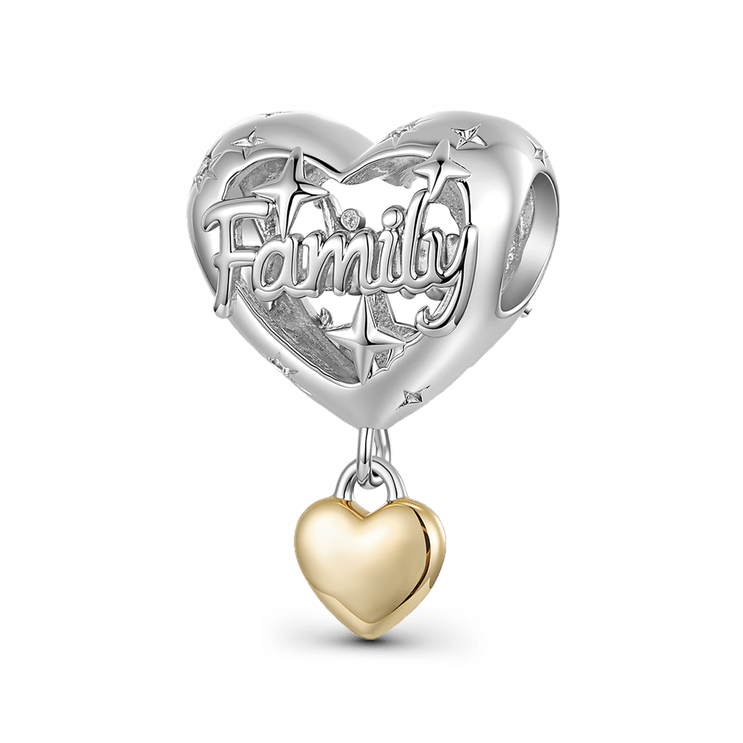 Gnoce Family Heart Pattern Bead Charm_5