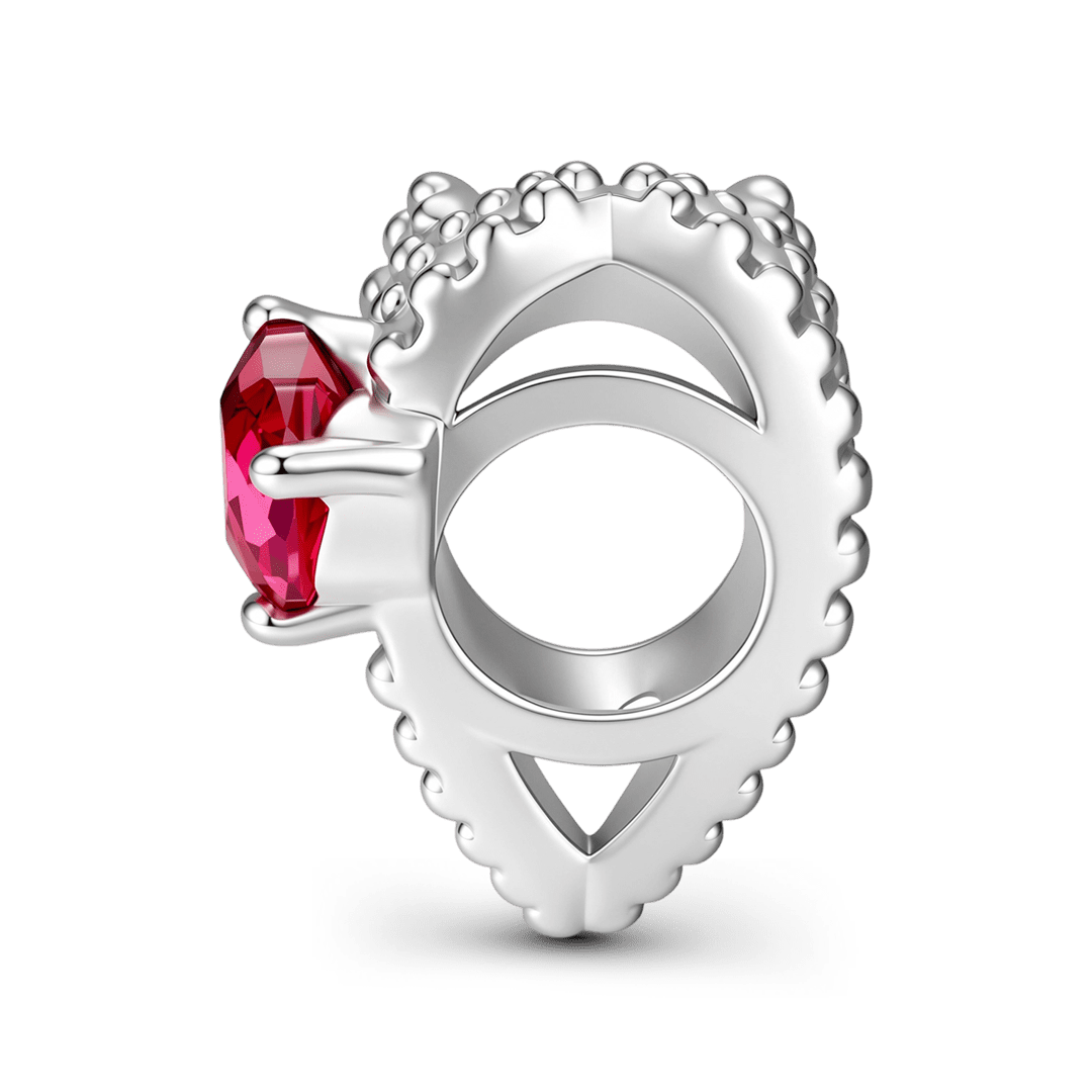 Gnoce Pink Enamel Heart Birthstone Charm_6