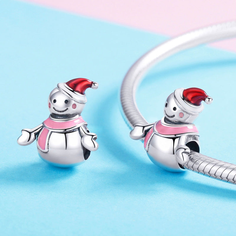 Miss Snowman Charm Bead 925 Sterling Silver_3