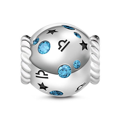 Gnoce "Hidden Talent" Excellent Zodiac Sign Silver Libra Charm Gorgeous Blue Stone Decoration Hand Crafted Birthday Anniversary Gifts for Necklace_1