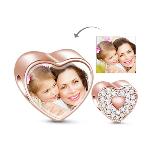 Gnoce Personalized Sparkling Heart Photo Charm_1