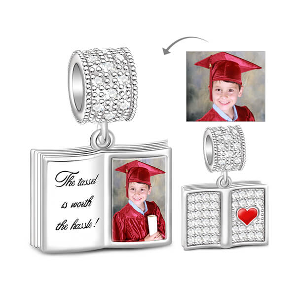 Gnoce The Hassle Graduated Photo Charm Platinum-plated Silver Blend_1