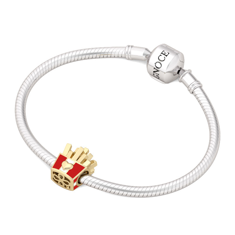 Gnoce French Fries Red White Enamel Charm_3