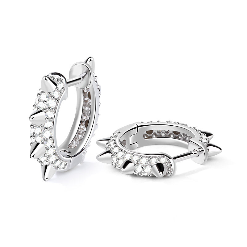 Gnoce Mohawk Earrings Platinum-plated Silver Blend_3