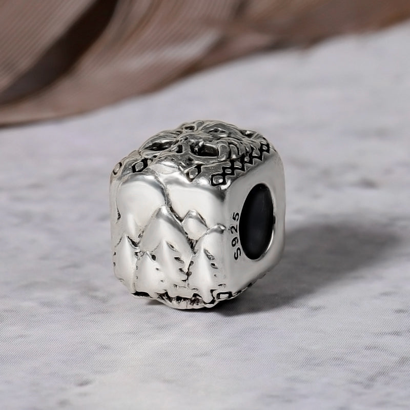 Wolf Skull Men's Vintage Bead S925 Sterling Silver with Gift Copper Black Leather Men's Bracelet Jewelry for Men_3