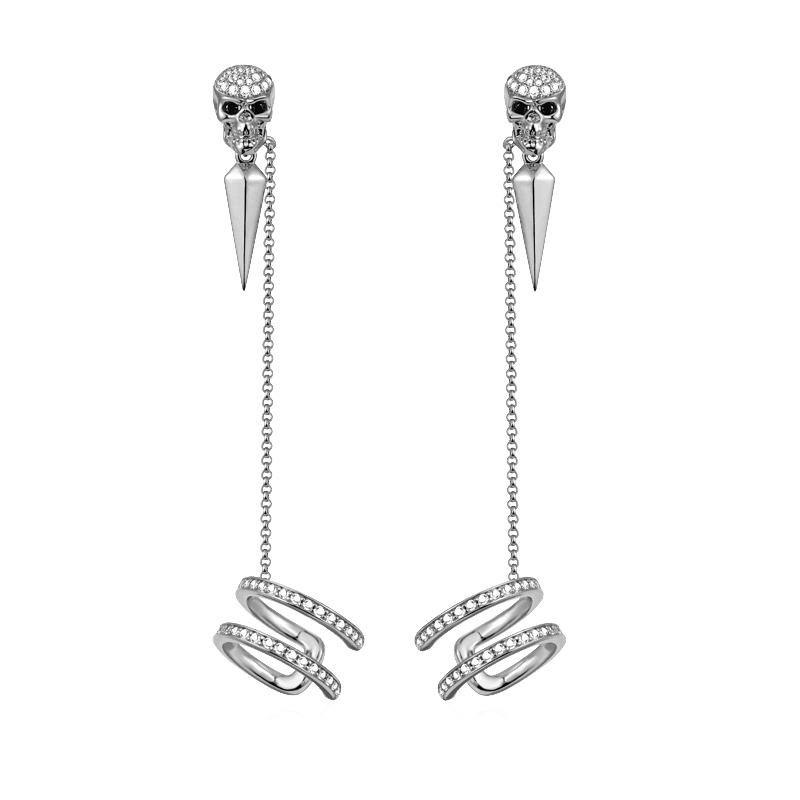 Skull Ear Cuffs Sterling Silver_1