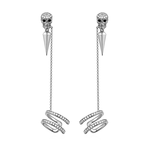 Skull Ear Cuffs Sterling Silver_1