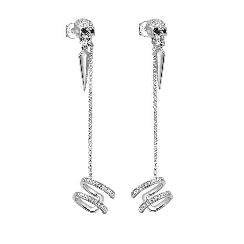 Skull Ear Cuffs Sterling Silver_2