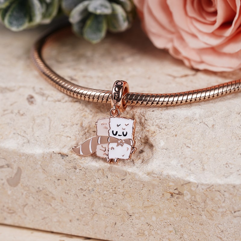Naolito Sushi Hero Pendant Dangle Charm Sterling Silver 18K Rose Gold Plated_2