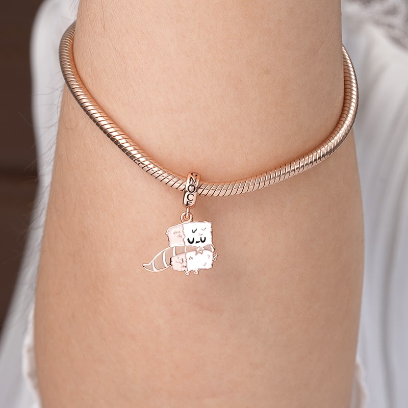 Naolito Sushi Hero Pendant Dangle Charm Sterling Silver 18K Rose Gold Plated_3