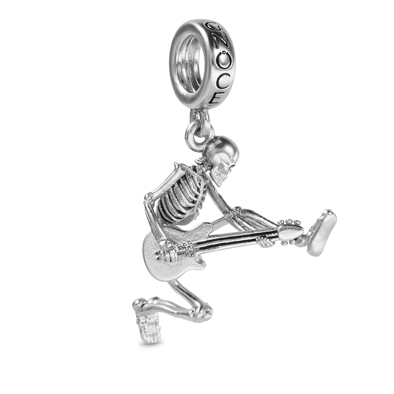 Rock Skeleton Pendant Dangle Charm Sterling Silver_1
