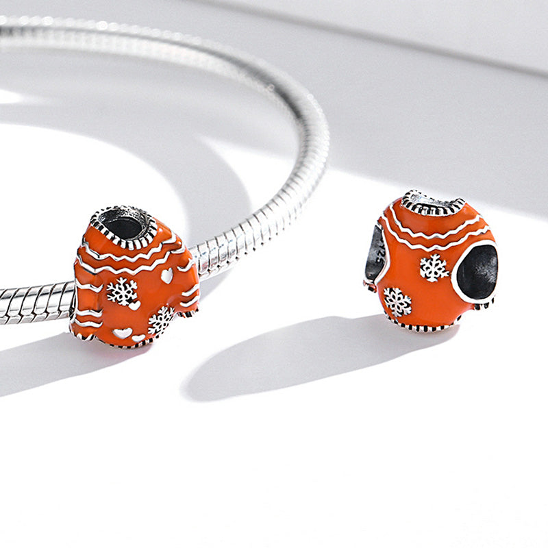 Christmas Sweater Charm Bead 925 Sterling Silver_2