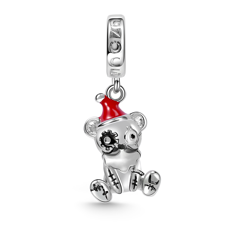 Steampunk Bear Pendant Dangle Charm Sterling Silver_1