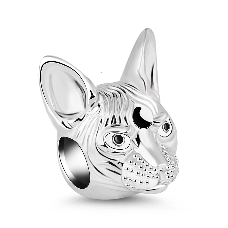 Gnoce "Another Beauty" Sphynx Charm Bead S925 Silver For Cat Lover_2
