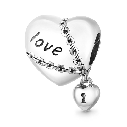 "Love Forever" Hearts Charm Pendant 925 Sterling Silver_1