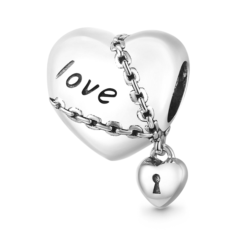 "Love Forever" Hearts Charm Pendant 925 Sterling Silver_1