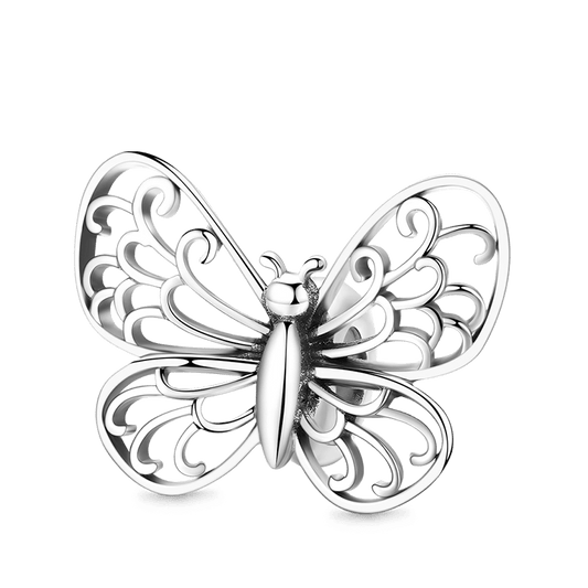 Attractive Butterfly Stopper for Charm Bracelets 925 Sterling Silver_1